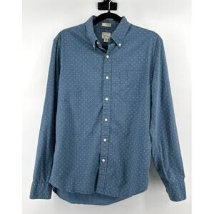J.Crew Secret Wash Shirt Mens M Blue Preppy Slim Fit Button Down